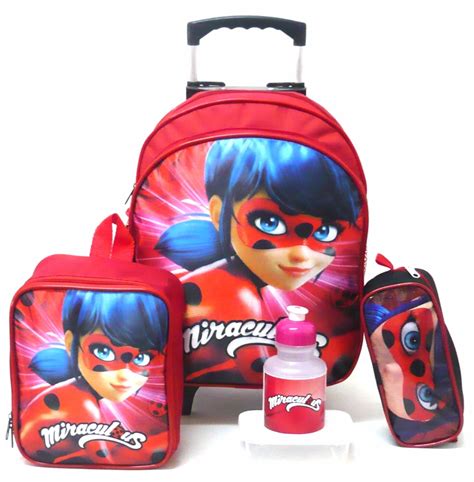 Kit Mochila E Lancheira Ladybug .